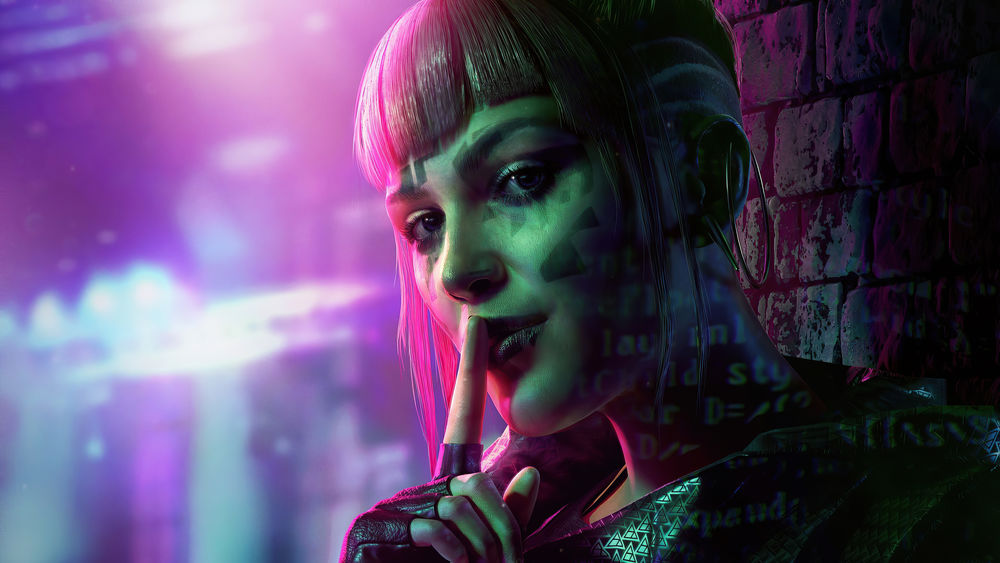 Обои для рабочего стола Девушка из видеоигры Watch Dogs / Legion