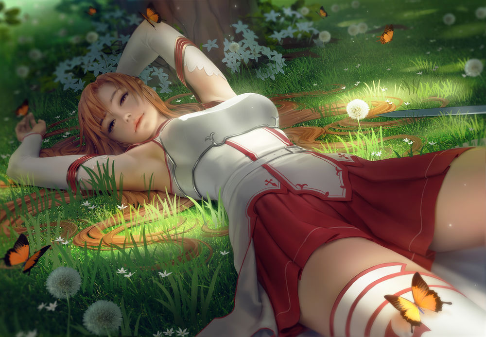 Обои для рабочего стола Персонаж Asuna Yuuki / Асуна Юки из аниме Sword Art Online / Мастера Меча Онлайн, by zarory