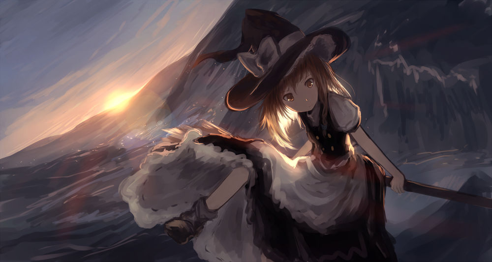Обои для рабочего стола Marisa Kirisame из серии компьютерных игр Touhou Project / Проект «Восток»/Toxo by mifuru