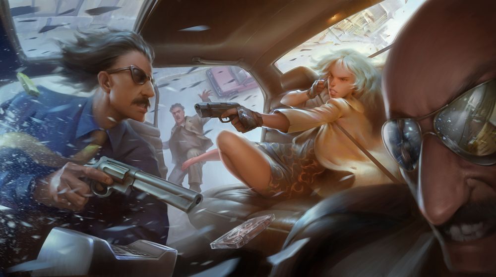 Обои для рабочего стола Шарлиз Терон / Charlize Theron в роли агента Лоррейн Бротон из фильма Взрывная Блондинка / Atomic Blonde