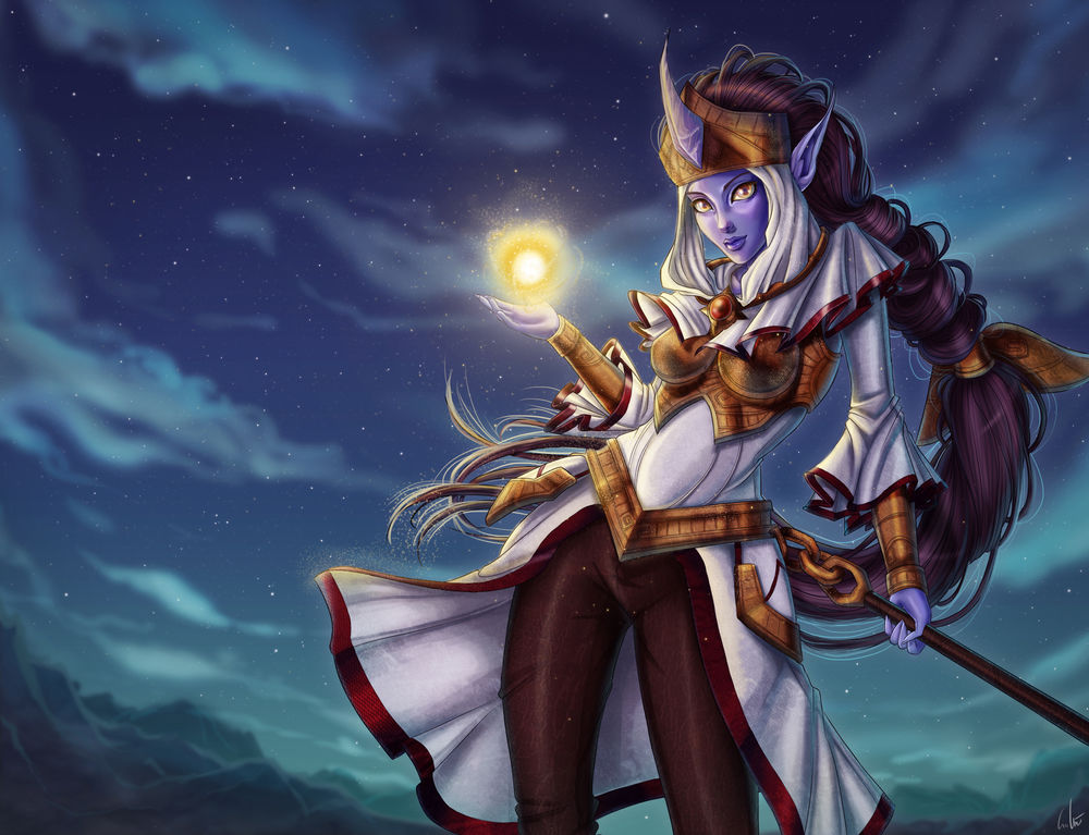 Обои для рабочего стола Soraka / Сорака из игры League of Legends / Лига Легенд, by Tropic02
