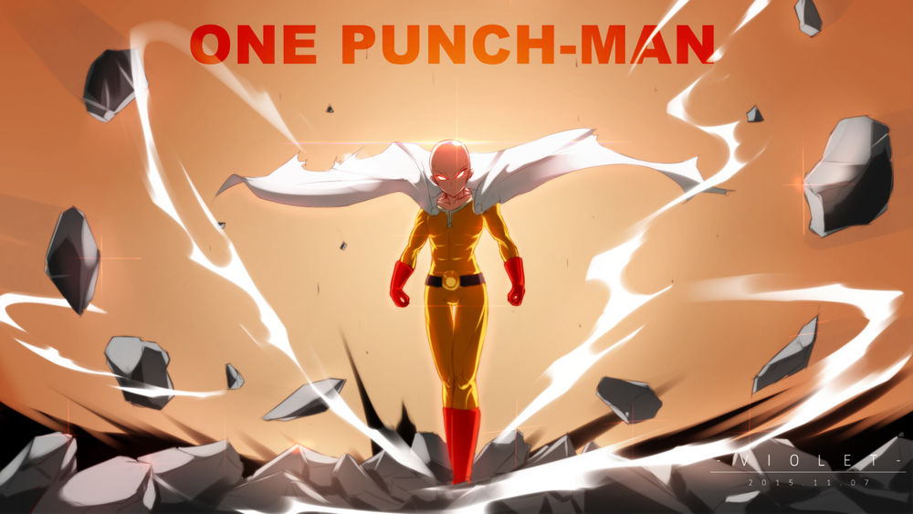 Обои для рабочего стола Saitama / Сайтама из аниме One-Punch Man / Ванпанчмен / Человек одного удара, by VioletSang