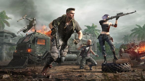 Обои на рабочий стол Художественный арт из видеоигры PUBG (Playerunknowns Battlegrounds)