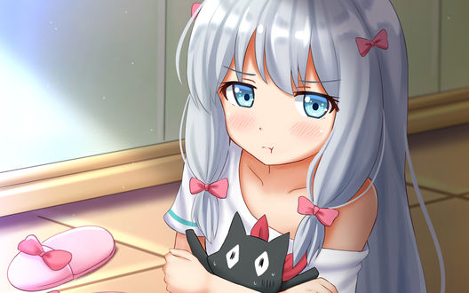Обои на рабочий стол Sagiri Izumi / Сагири Изуми из аниме Eromanga-sensei / Эроманга-сэнсэй