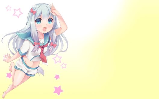 Обои на рабочий стол Sagiri Izumi / Сагири Изуми из аниме Eromanga-sensei / Эроманга-сэнсэй