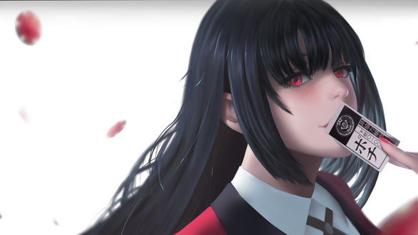 Обои Yumeko Jabami / Юмэко Джабами из аниме Kakegurui / Безумный азарт