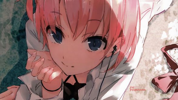 Обои на рабочий стол Yui Yuigahama / Юи Юигахама из аниме Yahari Ore no Seishun Love Comedy wa Machigatteiru / ак и ожидалось, моя школьная романтическая жизнь не удалась