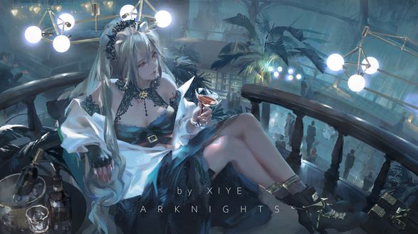 Обои на рабочий стол Девушка Schwars / Шварц из видеоигры Arknights, by xiye