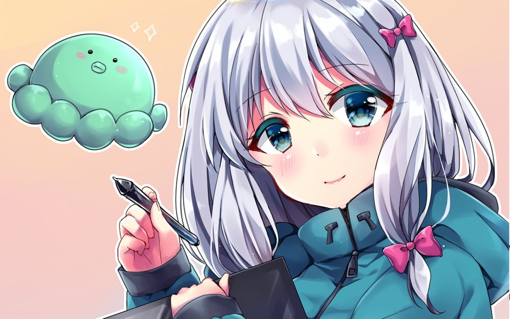 Обои для рабочего стола Sagiri Izumi / Сагири Изуми из аниме Eromanga-sensei / Эроманга-сэнсэй