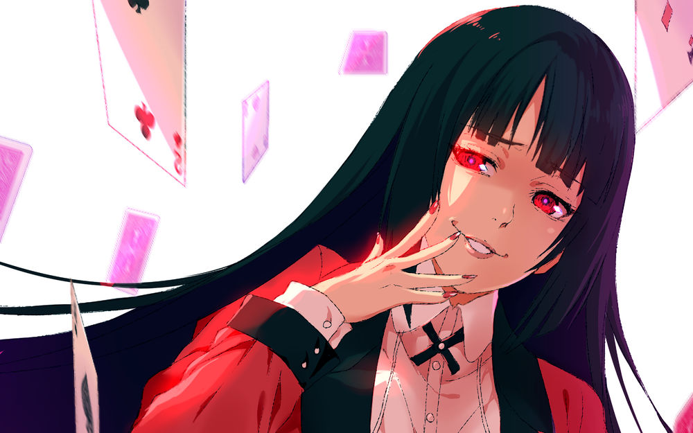 Обои для рабочего стола Yumeko Jabami / Юмэко Джабами из аниме Kakegurui / Безумный азарт