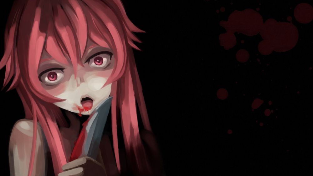 Обои для рабочего стола Yuno Gasai / Юно Гасай из аниме Mirai Nikki / Дневник будущего