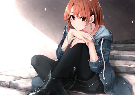 Обои на рабочий стол Iroha Isshiki / Ироха Ишики из аниме Yahari Ore no Seishun Love Comedy wa Machigatteiru. Zoku / Как и ожидалось, моя школьная романтическая жизнь не удалась 2