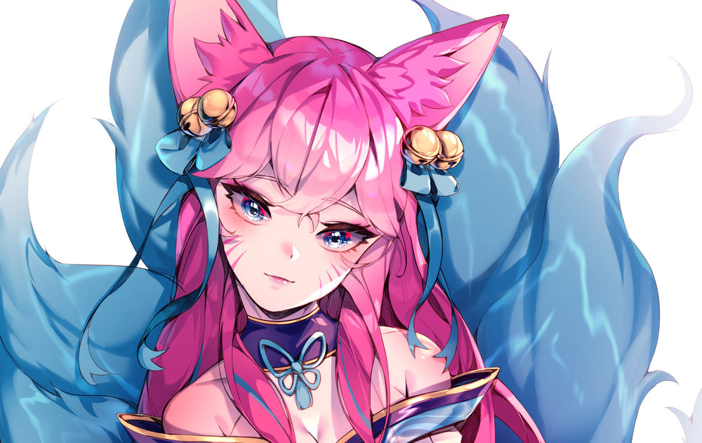 Обои для рабочего стола Анри / Ahri из игры Лига легенд / League of Legends