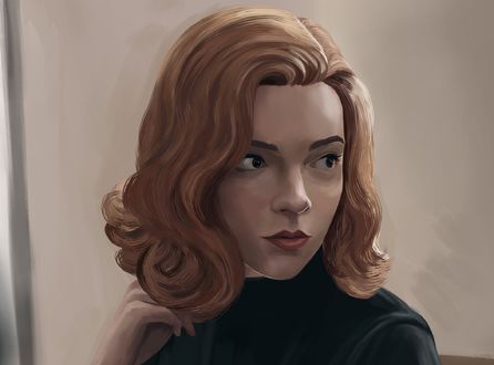 Обои на рабочий стол Девушка смотрит в сторону, by Diana Heisenberg