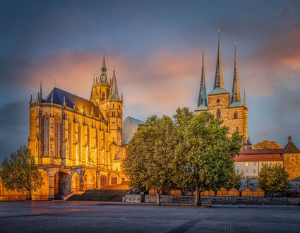 Обои на рабочий стол Erfurt Cathedral / Кафедральный собор в Эрфурте, Германия, by Robert Schüller
