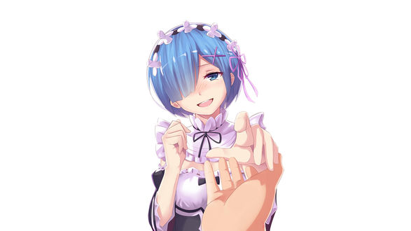 Обои на рабочий стол Rem / Рем из аниме Re:Zero kara Hajimeru Isekai Seikatsu / Re:Zero. Жизнь с нуля в альтернативном мире