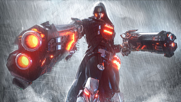 Обои на рабочий стол Reaper из видеоигры Overwatch / Дозор, by Seymour