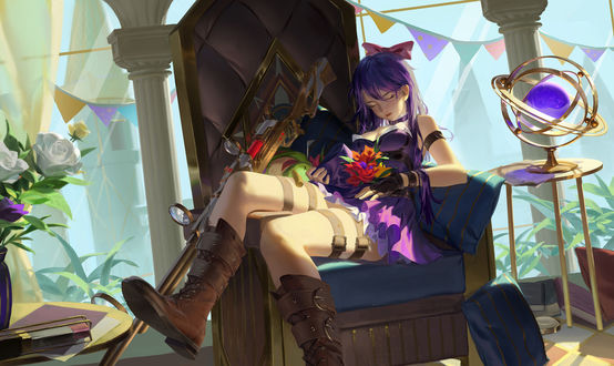 Обои на рабочий стол Caitlyn / Кейтлин из игры League of Legends / Лига Легенд, by Dorothy Shan