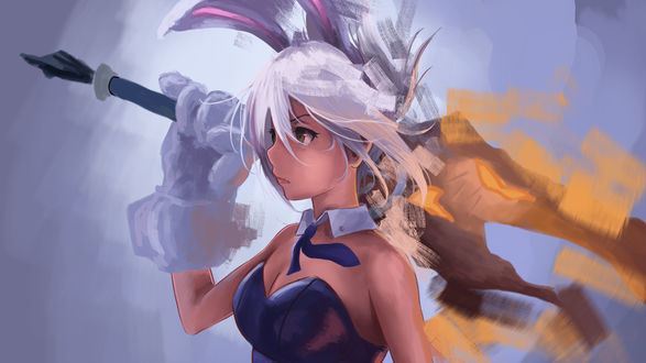 Обои на рабочий стол Riven / Ривэн из видеоигры League of Legends / Лига Легенд, by Ivan Navarro