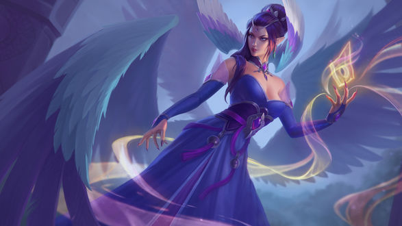 Обои на рабочий стол Morgana / Моргана из игры League of Legends / Лига Легенд, by Sonya Amionna Kayuda