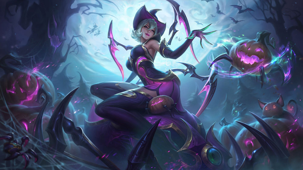 Обои для рабочего стола Elise / Элиза из игры League of Legends / Лига Легенд, by Viktoria Gavrilenko