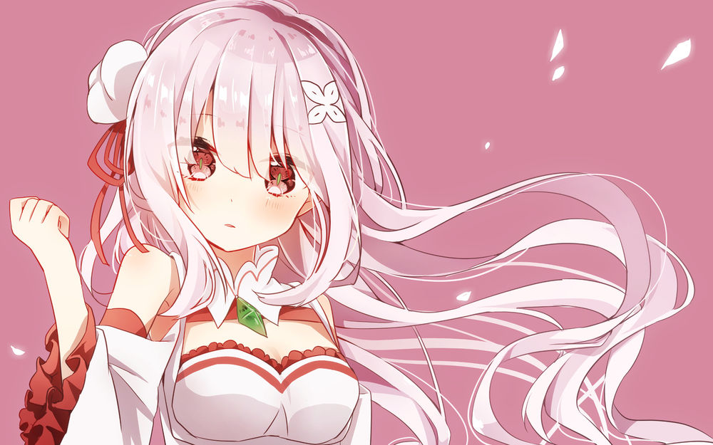 Обои для рабочего стола Emilia / Эмилия из аниме Re: Zero kara Hajimeru Isekai Seikatsu / Re: Жизнь в альтернативном мире с нуля