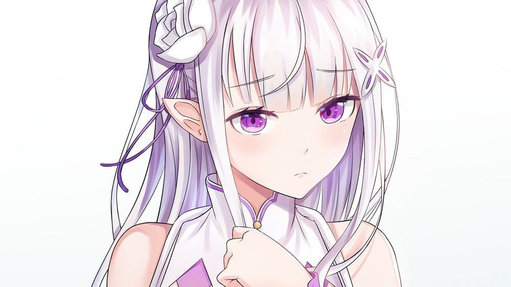 Обои На Рабочий Стол Emilia / Эмилия Из Аниме Re: Zero Kara.