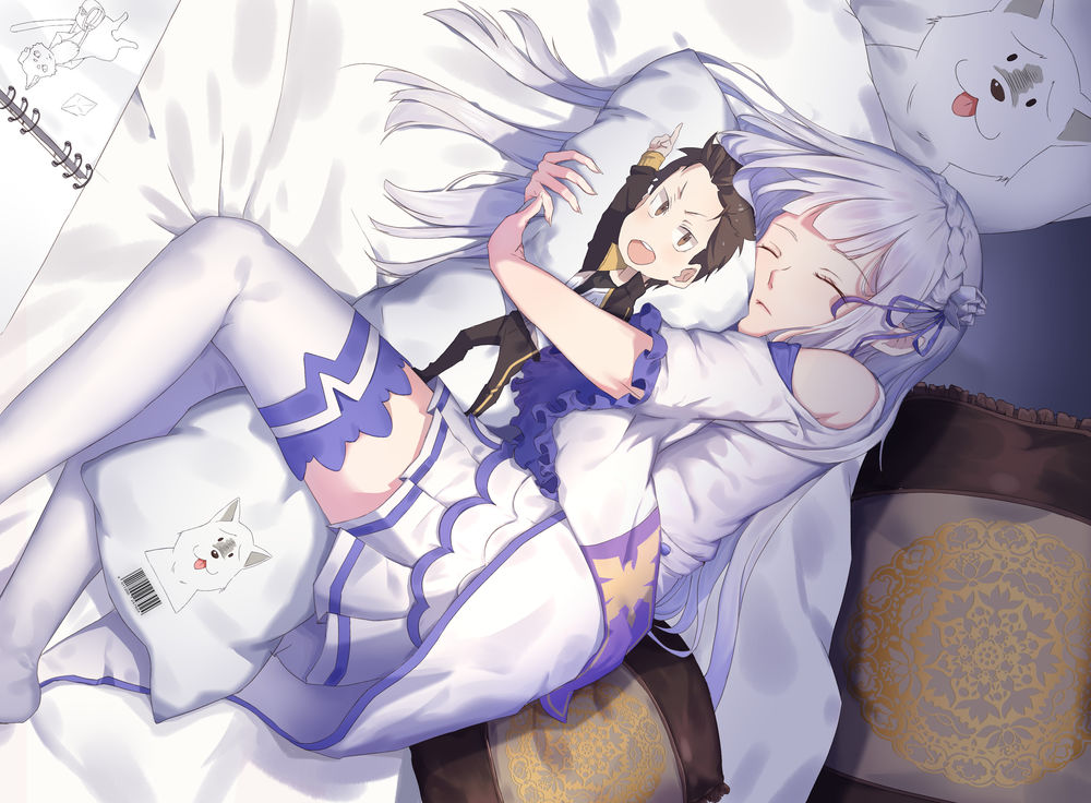 Обои для рабочего стола Emilia / Эмилия из аниме Re: Zero kara Hajimeru Isekai Seikatsu / Re: Жизнь в альтернативном мире с нуля