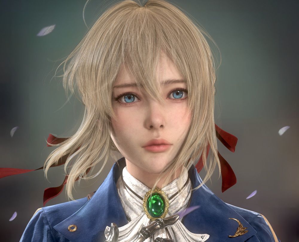 Обои на рабочий стол Violet Evergarden / Вайолет Эвергарден из аниме Violet  Evergarden, by LEE GH, обои для рабочего стола, скачать обои, обои бесплатно