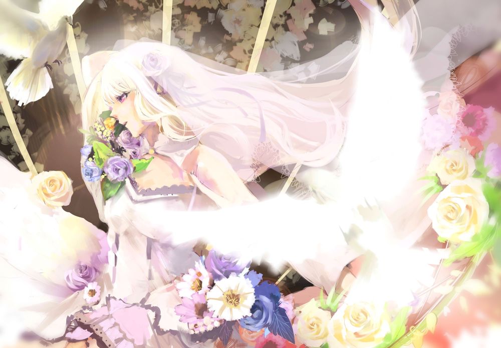 Обои для рабочего стола Emilia / Эмилия из аниме Re: Zero kara Hajimeru Isekai Seikatsu / Re: Жизнь в альтернативном мире с нуля