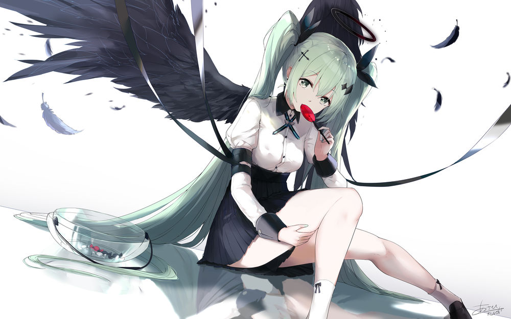 Обои для рабочего стола Vocaloid Hatsune Miku / Вокалоид Хатсунэ Мику, автор kuroi asahi