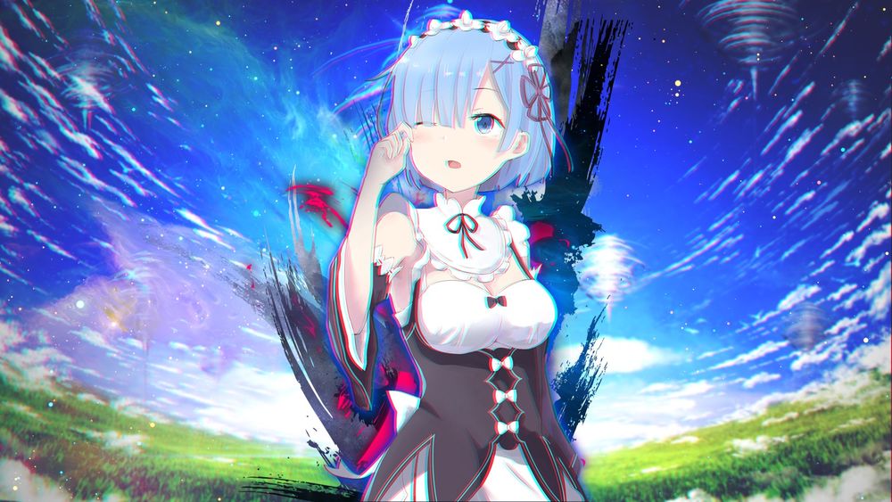 Обои для рабочего стола Emilia / Эмилия из аниме Re: Zero kara Hajimeru Isekai Seikatsu / Re: Жизнь в альтернативном мире с нуля