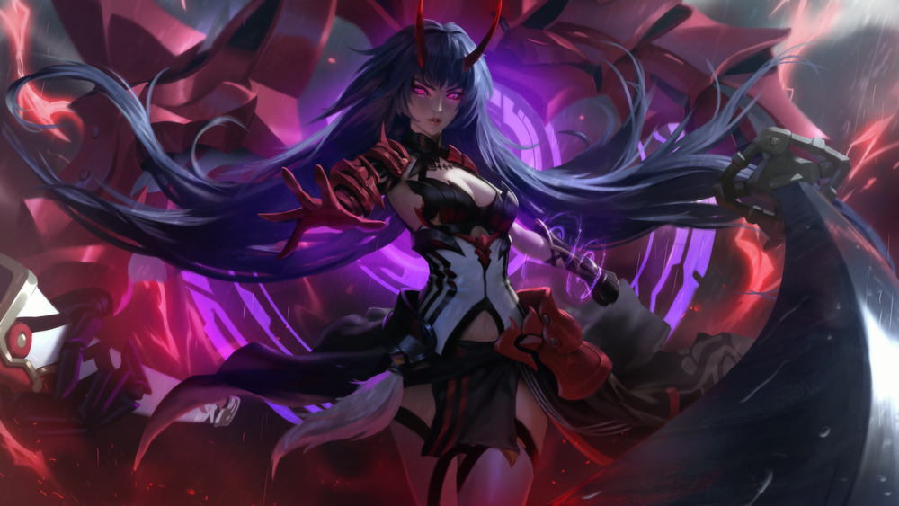 Обои для рабочего стола Персонаж Raiden Mei из игры Honkai Impact 3rd, by raikoart