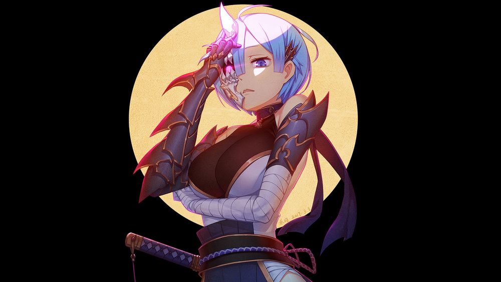Обои для рабочего стола Rem / Рем из аниме Re:Zero kara Hajimeru Isekai Seikatsu / Re:Zero. Жизнь с нуля в альтернативном мире