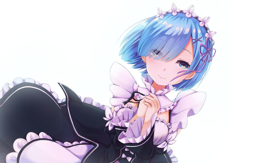 Обои для рабочего стола Rem / Рем из аниме Re:Zero kara Hajimeru Isekai Seikatsu / Re:Zero. Жизнь с нуля в альтернативном мире