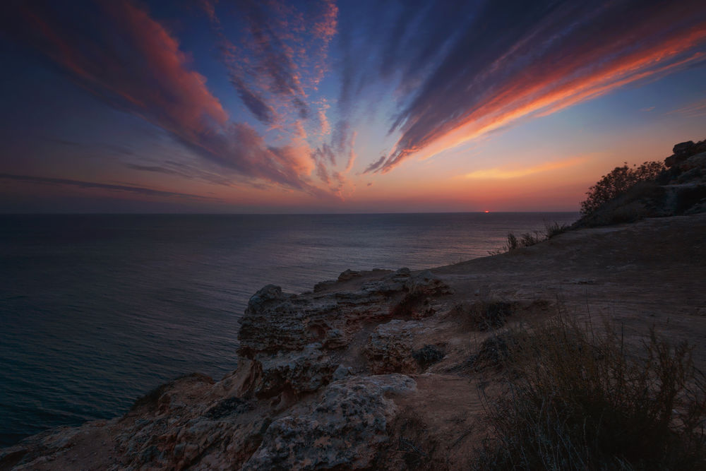 Обои для рабочего стола Небо над Черны морем после заката, Крым. Фотограф SHE (Aiya) Таня