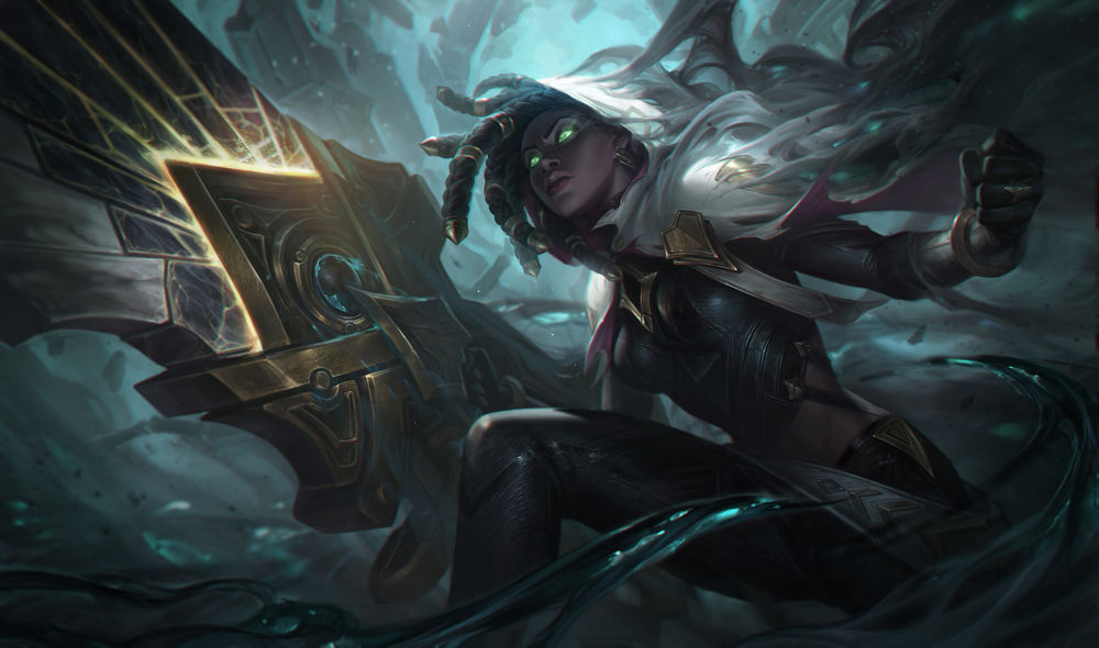 Обои для рабочего стола Senna / Сенна из игры League of Legends, by Bo Chen