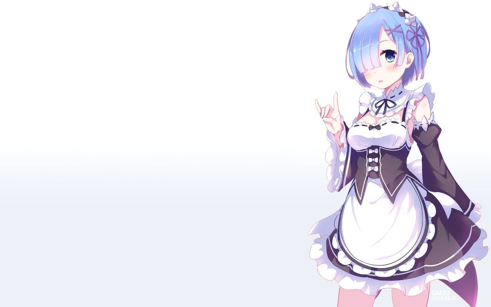 Обои для рабочего стола Rem / Рем из аниме Re:Zero kara Hajimeru Isekai Seikatsu / Re:Zero. Жизнь с нуля в альтернативном мире