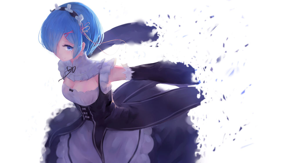 Обои для рабочего стола Rem / Рем из аниме Re:Zero kara Hajimeru Isekai Seikatsu / Re:Zero. Жизнь с нуля в альтернативном мире