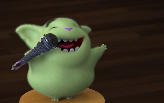 Обои на рабочий стол Зеленый гоблин поет, by UnexpectedToy