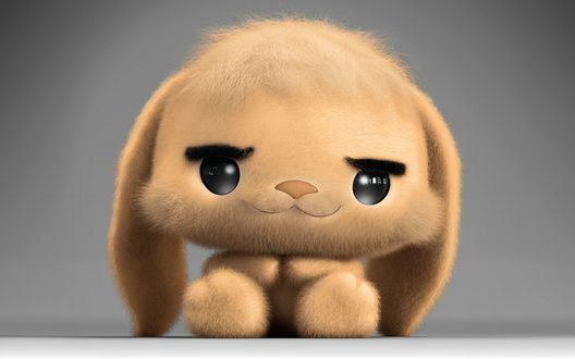 Обои на рабочий стол Коричневый кролик, by UnexpectedToy