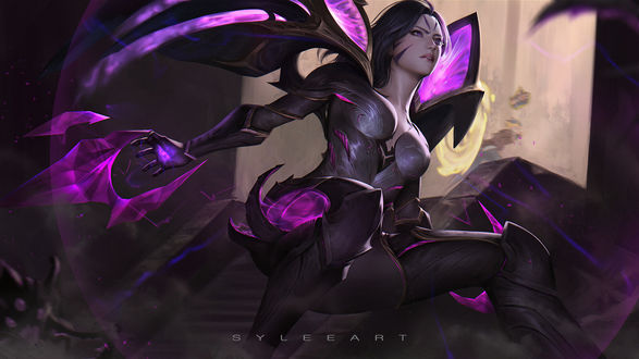 Обои на рабочий стол KaiSa / КайСа из игры League of Legends / Лига Легенд, by sy lee
