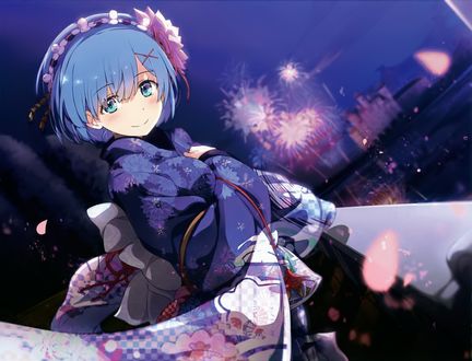Обои на рабочий стол Rem / Рем из аниме Re:Zero kara Hajimeru Isekai Seikatsu / Re:Zero. Жизнь с нуля в альтернативном мире