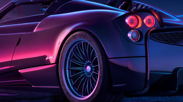 Обои на рабочий стол Родстер Pagani Huayra BC, by Dmitriy Ten