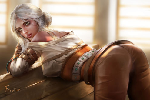 Обои на рабочий стол Ciri / Цирилла, персонаж видеоигры The Witcher 3: Wild Hunt / Ведьмак 3: Дикая Охота, by Firolian