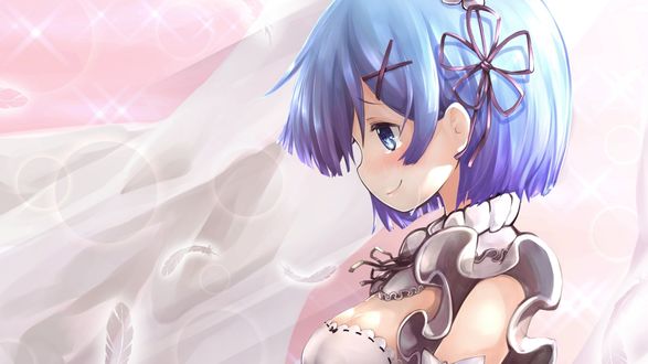 Обои на рабочий стол Rem / Рем из аниме Re:Zero kara Hajimeru Isekai Seikatsu / Re:Zero. Жизнь с нуля в альтернативном мире