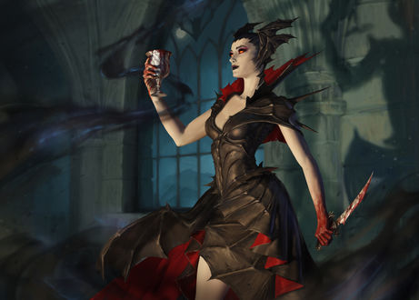 Обои на рабочий стол Королева-Vampire / Вампир в замке, by Nikita Volobuev