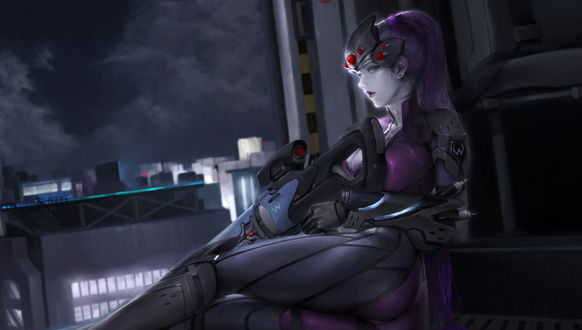 Обои на рабочий стол Widowmaker / Роковая Вдова из игры Overwatch / Дозор, by Eternal Athanasia