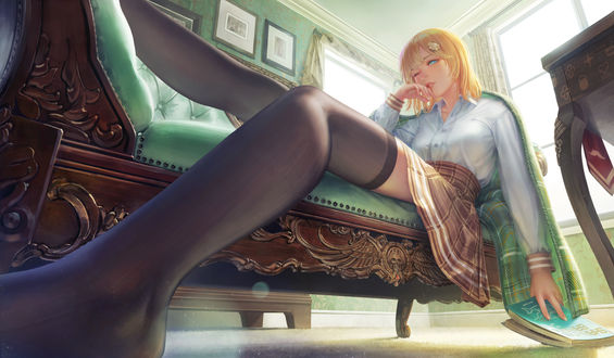 Обои на рабочий стол Amelia Watson / Амелия Ватсон из аниме Virtual Youtuber / Виртуальный Ютубер / Hololive