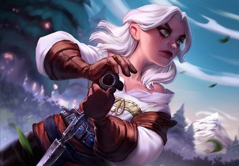 Обои на рабочий стол Ciri / Цирилла, персонаж видеоигры The Witcher 3: Wild Hunt / Ведьмак 3: Дикая Охота, by Ilse Harting